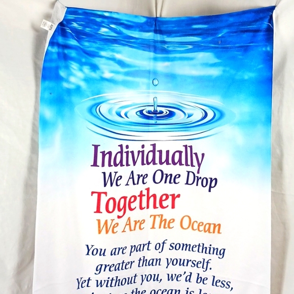 Individually We Are One Drop, Together We Are The Ocean 30" x 60" Beach Towel - Picture 2 of 6